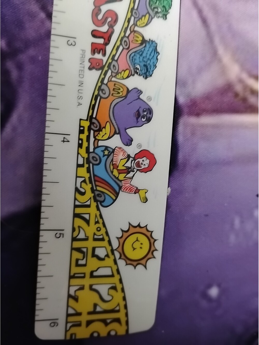 1992 McDonald's Ruler Coaster Ruler 6" - Picture 4 of 9